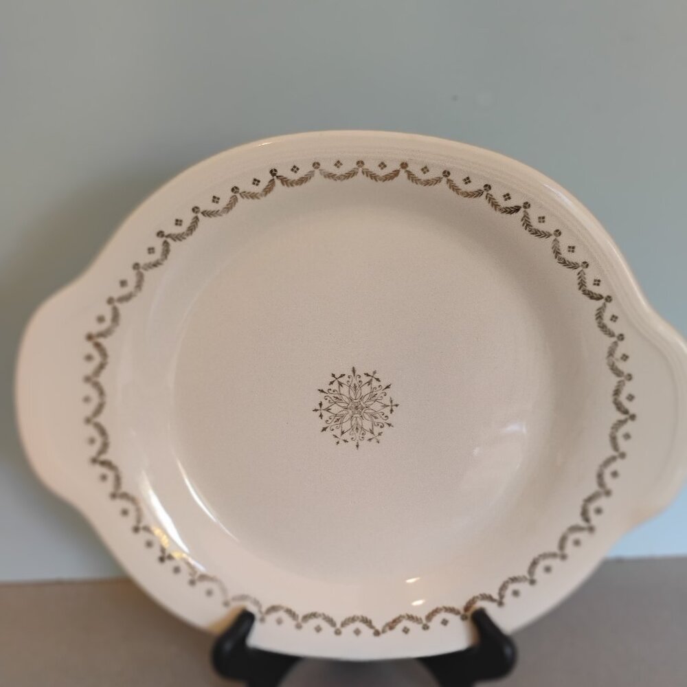 Edwin Knowles Vintage MCM Handled Oval Platter